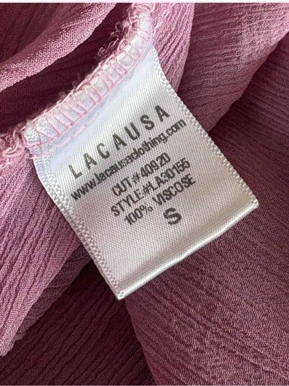 Sheer LACAUSA Lavender V-Neck Flowing Maxi Dress - Picture 5 of 5